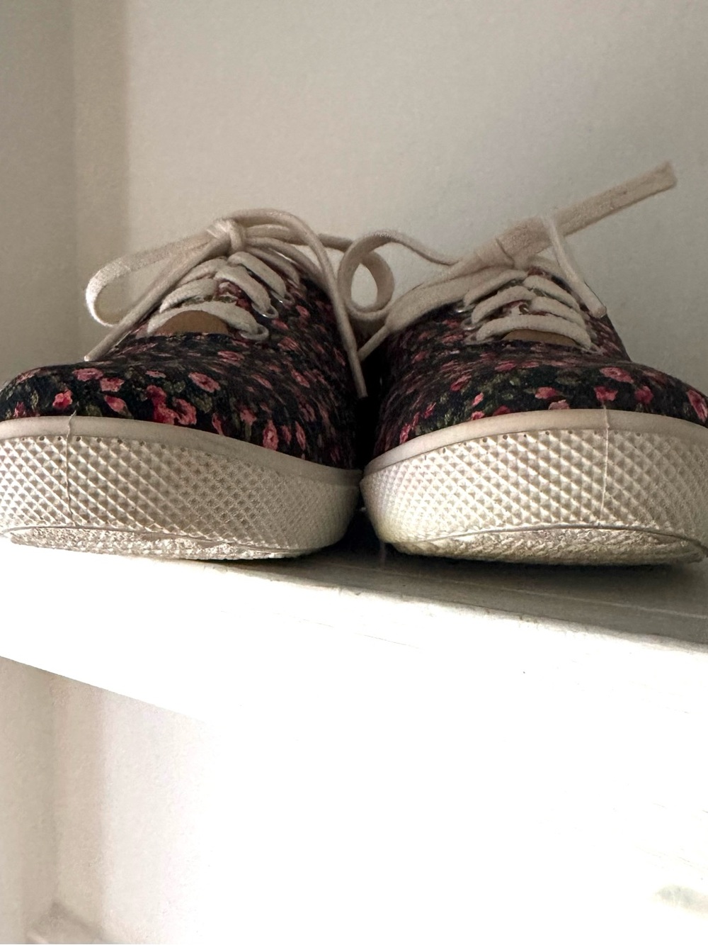 Hotter Floral Canvas Lace-Up Sneakers - Pink Rose Print - Picture 11 of 11